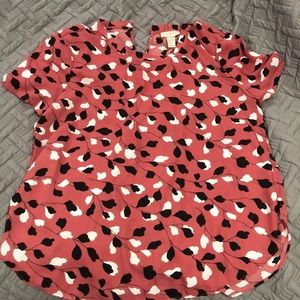 Loft Pink/floral top - large